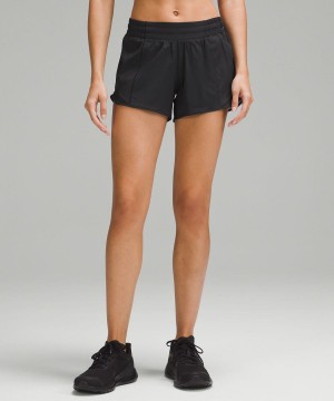 Short Lululemon Hotty Hot Low-Rise Forro 4" Mujer Negras Chile | 091ZJEFWC