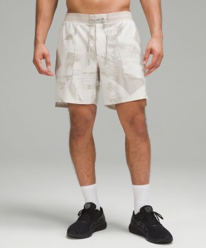 Short Lululemon License to Train Forro 7" Hombre Beige Chile | 140JDKPLI