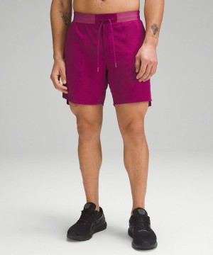 Short Lululemon License to Train Forro 7" Hombre Moradas Chile | 591LNORUC