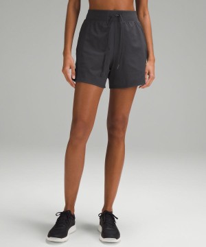 Short Lululemon License to Train High-Rise 4" Mujer Gris Oscuro Chile | 605ANHSYI