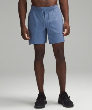 Short Lululemon License to Train Linerless 7" Hombre Azules Chile | 689BHMPYE