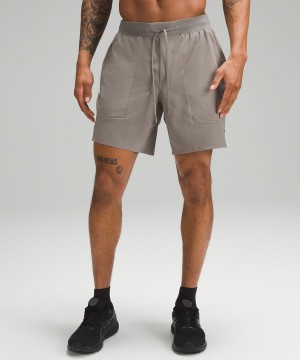 Short Lululemon License to Train Linerless 7" Hombre Gris Oscuro Chile | 610HKAPSX