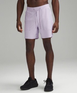 Short Lululemon License to Train Linerless 7" Pique Hombre Moradas Chile | 319ZOVREL