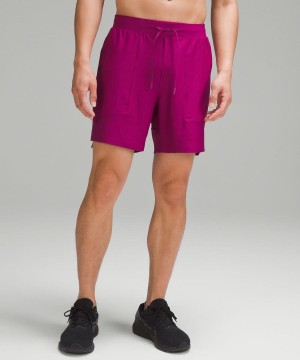 Short Lululemon License to Train Linerless 7" Pique Hombre Moradas Chile | 428XVNPRY