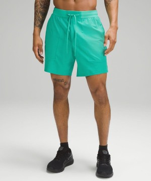 Short Lululemon License to Train Linerless 7" Hombre Verde Chile | 748JZAYGF