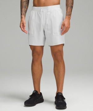 Short Lululemon License to Train Linerless 7" Estampadas Hombre Blancas Chile | 831MHRTOS