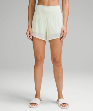 Short Lululemon Nulu and Mesh High-Rise 3.5" Yoga Mujer Verde Chile | 136ZVKACL