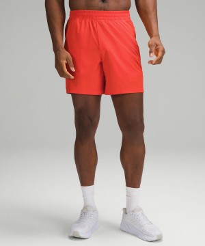 Short Lululemon Pace Breaker Linerless 7" Hombre Naranjas Chile | 438ZACHNJ