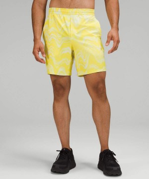 Short Lululemon Pace Breaker Linerless 7" 2022 Version Hombre Amarillo Multicolor Chile | 902ODVUQG