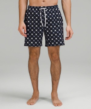 Short Lululemon Pool 7" Hombre Azul Marino Multicolor Chile | 924CYLGQT