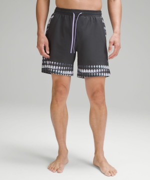 Short Lululemon Pool 7" Paneled Hombre Gris Oscuro Chile | 325OXEWBP