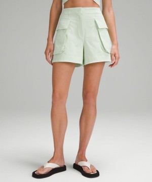 Short Lululemon Relaxed-Fit Super-High-Rise Cargo 4" Mujer Verde Chile | 829RZWOXC