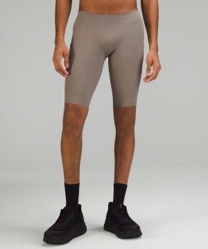 Short Lululemon SenseKnit10" Correr Hombre Gris Oscuro Chile | 469IWULHN