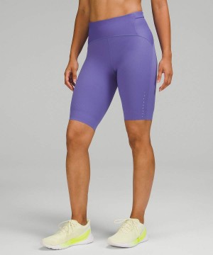 Short Lululemon SenseKnit Correr High-Rise 10" Mujer Indigo Azules Chile | 268FYWZNT