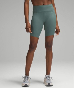 Short Lululemon SenseKnit Correr High-Rise 8" Mujer Verde Oscuro Chile | 798SUDZCV
