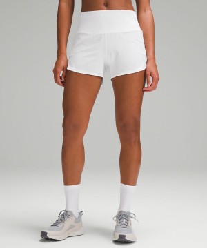 Short Lululemon Speed Up High-Rise Forro 4" Mujer Blancas Chile | 130FTPUZM