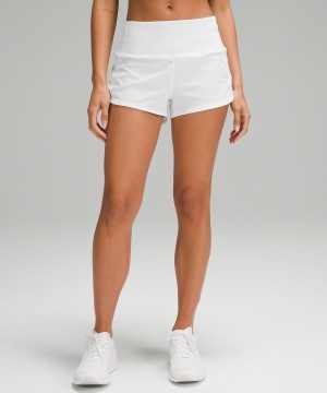 Short Lululemon Speed Up High-Rise Forro 2.5" Mujer Blancas Chile | 584MSITJH