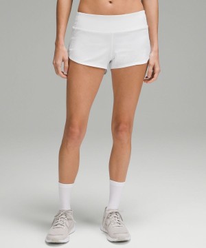 Short Lululemon Speed Up Low-Rise Forro 2.5" Mujer Blancas Chile | 348AGMRCY