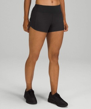 Short Lululemon Speed Up Mid-Rise Forro 4" Mujer Turquesa Chile | 458HVJGBO