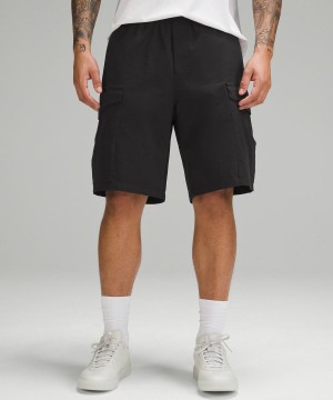 Short Lululemon Stretch Algodon VersaTwill Cargo Pocket 10" Hombre Negras Chile | 129VRMEDA