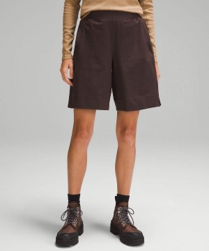 Short Lululemon Stretch Woven Mid-Rise Bermuda 9" Mujer Chocolate Chile | 762OMVTLY