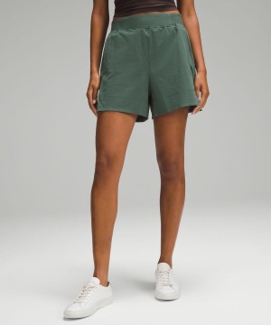 Short Lululemon Stretch Woven Relaxed-Fit High-Rise 4" Mujer Verde Oscuro Chile | 062JWBNPV