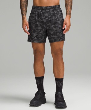 Short Lululemon Surge Forro 6" Hombre Camuflaje Negras Chile | 075JLDBOT