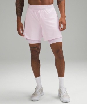 Short Lululemon Vented Tenis Hombre Rosas Chile | 173ZKXBGP