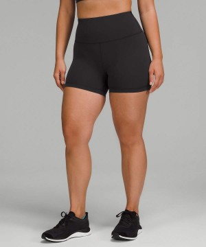 Short Lululemon Wunder Train Contour Fit High-Rise 4" Mujer Negras Chile | 492WLMHED