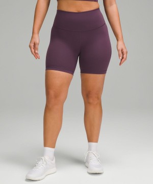 Short Lululemon Wunder Train Contour Fit High-Rise 6" Mujer Moradas Chile | 629UBAMFW