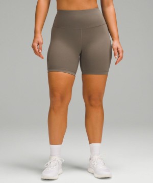 Short Lululemon Wunder Train Contour Fit High-Rise 6" Mujer Gris Chile | 267OZNIJD