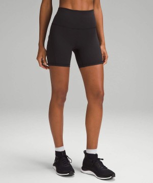 Short Lululemon Wunder Train High-Rise with Pockets 6" Mujer Negras Chile | 390FEXUSH