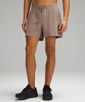 Short Lululemon Zeroed In Linerless 5" Hombre Kaki Chile | 362YSDAUK