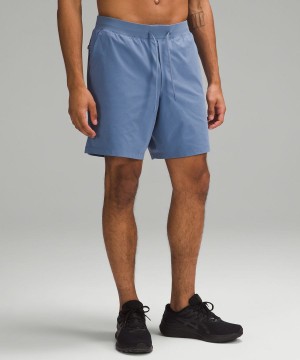 Short Lululemon Zeroed In Linerless 7" Hombre Azules Chile | 485GPEOSI