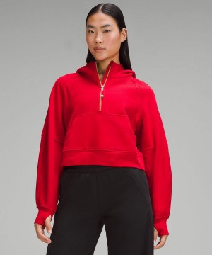 Sudadera con Capucha Lululemon Lunar New Year Scuba Oversized Half-Zip Mujer Rojas Oscuro Chile | 243JNLZGV