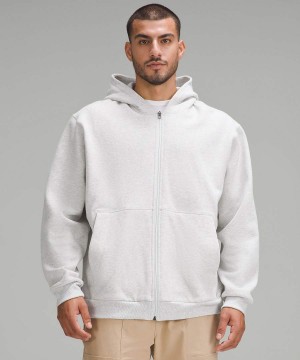 Sudadera con Capucha Lululemon Steady State Full-Zip Hombre Gris Claro Blancas Chile | 637LAYPJF