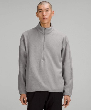 Sudaderas Lululemon Oversized Fleece Half Zip Hombre Gris Chile | 735HLTOKV