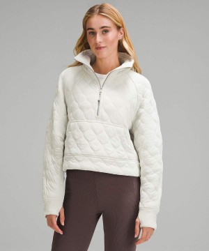 Sudaderas Lululemon Scuba Oversized Acolchado Half Zip Mujer Beige Chile | 169FRBVGH