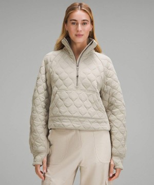 Sudaderas Lululemon Scuba Oversized Acolchado Half Zip Mujer Gris Chile | 397UYSRBJ