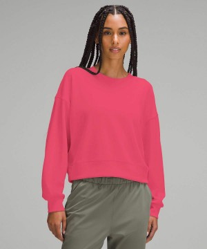 Sudaderas Lululemon Softstreme Perfectly Oversized Cropped Crew Mujer Azules Chile | 904IAERKZ