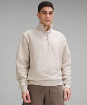Sudaderas Lululemon Steady State Half Zip Hombre Beige Chile | 651MAYPTU
