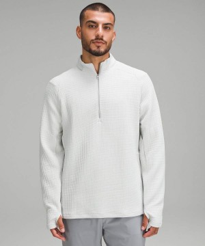 Sudaderas Lululemon Waffle-Knit Half Zip Hombre Blancas Chile | 302IREYZS