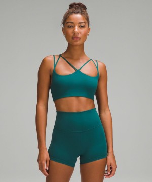 Sujetador Deportivo Lululemon Acanalado Nulu Tiras Yoga Bra Light Support, A/B Cup Mujer Turquesa Chile | 708OUZSCA