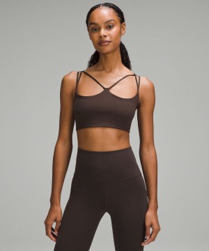 Sujetador Deportivo Lululemon Acanalado Nulu Tiras Yoga Bra Light Support, A/B Cup Mujer Chocolate Chile | 457ZJEVYR
