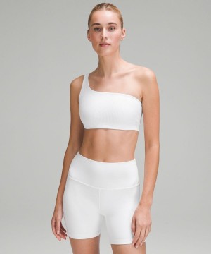 Sujetador Deportivo Lululemon Acanalado Nulu Asymmetrical Yoga Bra Light Support, A/B Cup Mujer Blancas Chile | 243VGNKOQ