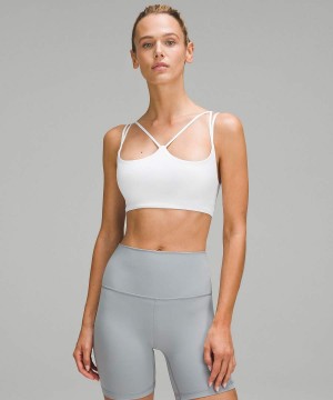 Sujetador Deportivo Lululemon Acanalado Nulu Tiras Yoga Bra Light Support, A/B Cup Mujer Blancas Chile | 421OFECHX