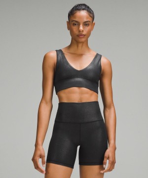 Sujetador Deportivo Lululemon Align™ Acanalado V-Neck Bra Light Support, A/B Cup Shine Mujer Negras Chile | 935WTOVPZ