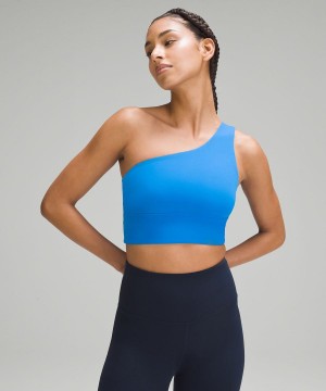 Sujetador Deportivo Lululemon Align™ Asymmetrical Bra Light Support, C/D Cup Mujer Azules Chile | 380BQKXAJ
