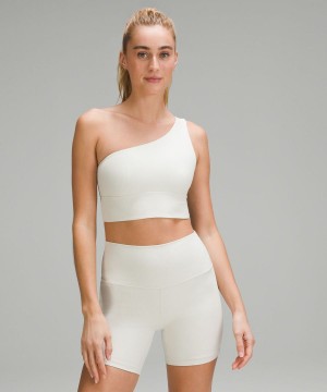 Sujetador Deportivo Lululemon Align™ Asymmetrical Acanalado Bra Light Support A/B Cup Shine Mujer Beige Chile | 698CVTXDO