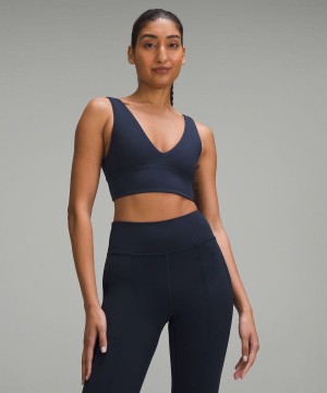Sujetador Deportivo Lululemon Align™ V-Neck Bra Light Support, A/B Cup Mujer Azul Marino Chile | 695DRETNI